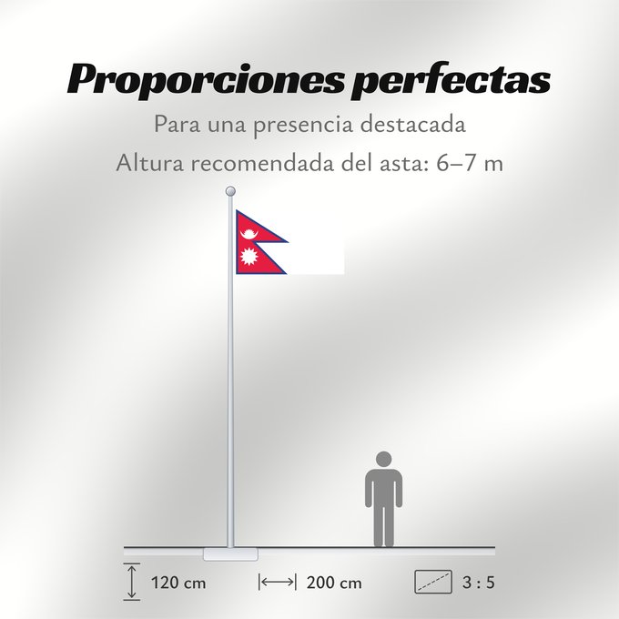 Proporciones de la bandera: Nepal	Népal	علم نيبال	নেপালের জাতীয় পতাকা	নেপালর ফিরালহান	Banniel Nepal	Nepala	Nepálská vlajka	Σημαία του Νεπάλ	Nepalo	Nepali lipp	Nepalgo bandera	Nepalin	नेपाल का ध्वज	Nepál	ネパールの国旗	Nepālas	Знаме на Непал	Nepals flagg	नेपालको झण्डा	Det nepalske flagget	