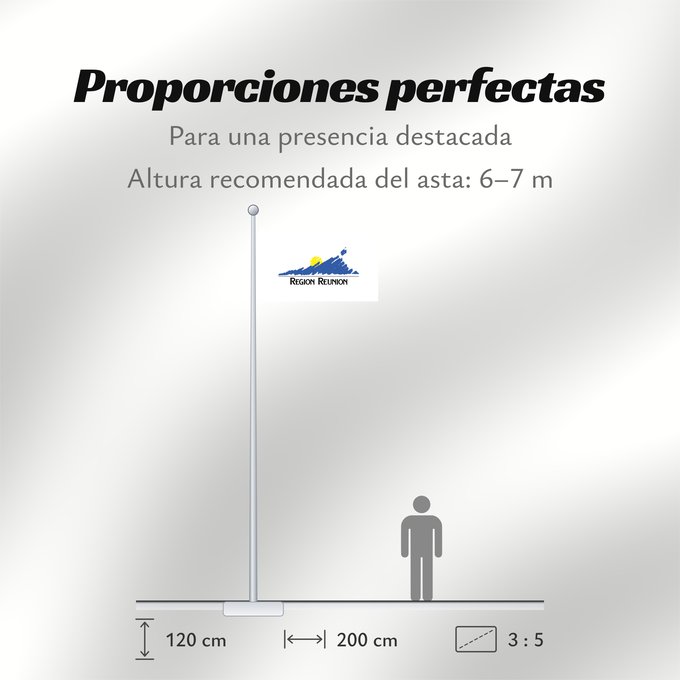 Proporciones de la bandera: Réunion