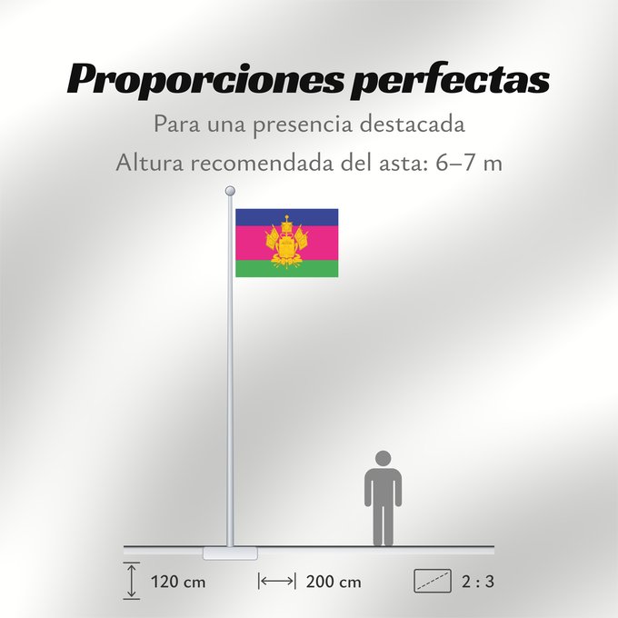 Proporciones de la bandera: Krasnodar Krai Krasnodar Krai Kraï de Krasnodar Krai de Krasnodar Krasnodar krai Kraj di Krasnodar
