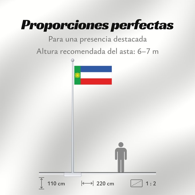 Proporciones de la bandera: Khakassia	Khakassia since 2003. Drawn by Fibonacci	 Khakassie ou République de Khakassie	Jakasia desde el 2003. Hecha por Fibonacci	Chakassien