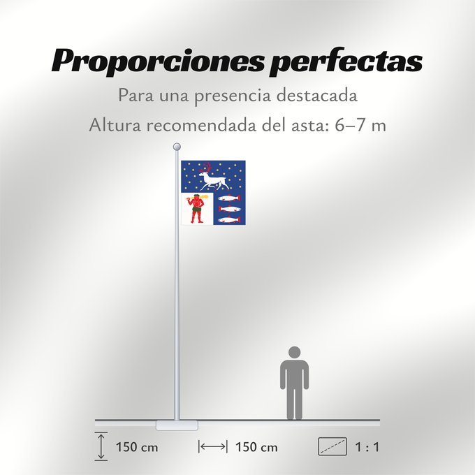 Proporciones de la bandera: Västerbottens län vapenflagga	Västerbotten County in Sweden	Västerbotten	Västerbottens läns vapenflagga