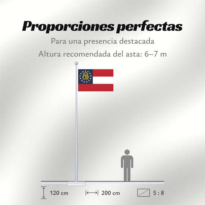 Proporciones de la bandera: State of Georgia	Georgia