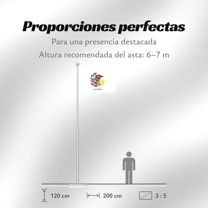 Proporciones de la bandera: Illinois