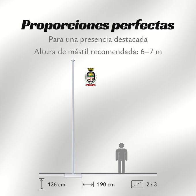 Proporciones de la bandera: Cerro Largo