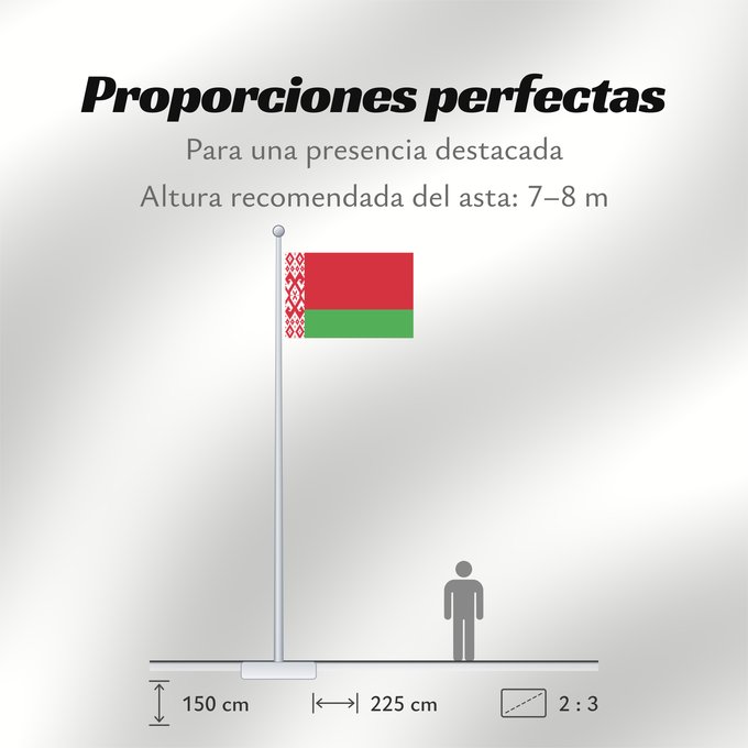 Proporciones de la bandera: Belarus	Biélorussie	Bielorrusia	Belaru	Bielorussia	Wit-Rusland	Bielorrússia	Państwowa flaga Republiki Białorusi	Belorusiya Respublikasının Dövlət	Дзяржаўны Сцяг Рэспублікі Беларусь	Афіцыйны сьцяг Рэспублікі Беларусь	Бѣлꙑ́ Роуси́ Димократі́ѩ ꙁна́мѧ	Hvideru