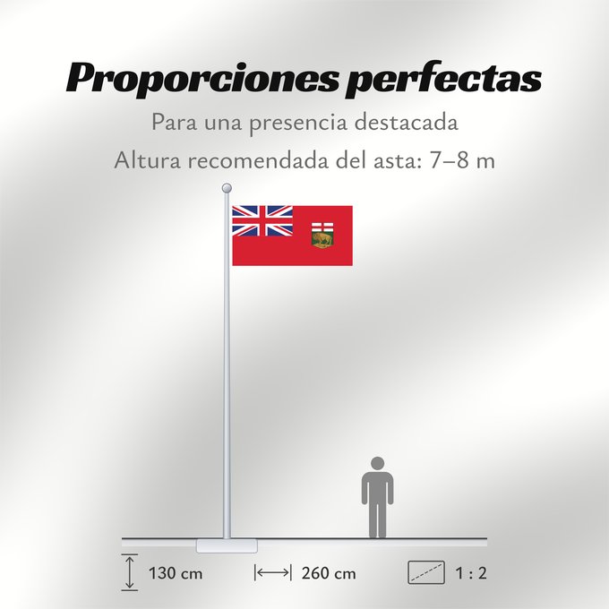Proporciones de la bandera: Manitoba Manitoba Banniel proviñs Manitoba, Kanada