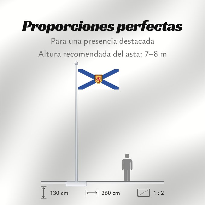 Proporciones de la bandera: Nova Scotia	Nouvelle-Écosse	Nueva Escocia	Banniel proviñs Skos-Nevez  Nova Scotia