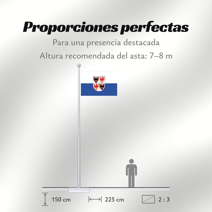 Proporciones de la bandera: Trentino-South Tyrol	It is easy to put a border around this flag image	Région Autonome Trentin-Haut-Adige, Italie	Región Autónoma Trentino-Alto Adigio, Italia	Autonomen Region Trentino-Südtirol, Italien	Regione Autonoma Trentino-Alto Adige, Italia	Bannera