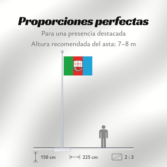 Proporciones de la bandera: Liguria	Italian region Liguria	ligure	Ligurien	Regione italiana Liguria