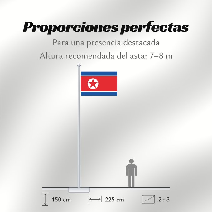Proporciones de la bandera: North Korea	Korea (Democratic People's Republic) (North Korea)	Corée du Nord	Corea del Norte	Nordkorea	Corea del Nord	Noord-Korea	Coreia do Norte	Korei Północnej	Corea d o Norte	علم كوريا الشمالية	Национално знаме на Северна Корея	উত্তর কোরিয়ার জাতীয় পত