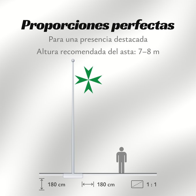 Proporciones de la bandera: Militärischer und Hospitalischer Orden des Heiligen Lazarus von Jerusalem