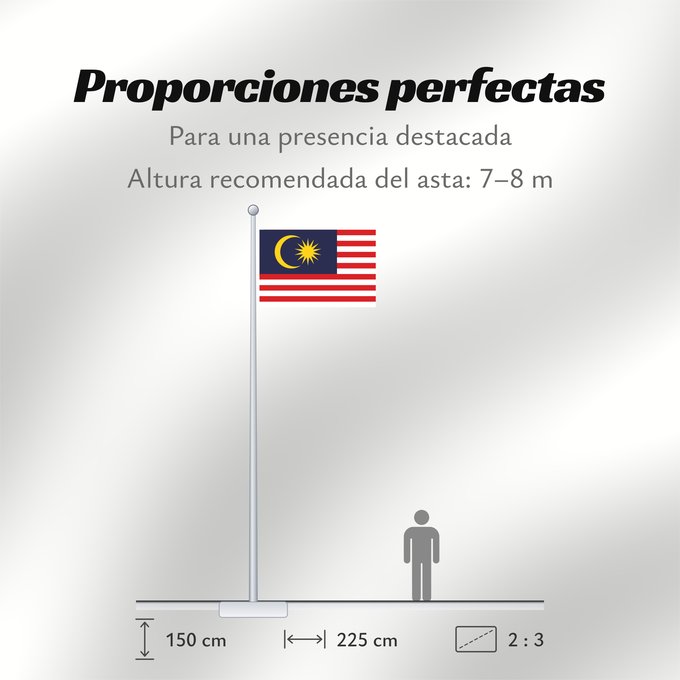 Proporciones de la bandera: Malaysia	Malaysia – Jalur Gemilang  Stripes of Glory	Malaisie	Malasia	علم ماليزيا	Malaysia / بنديرا مليسيا	Malajzio	Malaisia lipp	Watawat ng Malaysia	​Mâ-lòi-sî-â koet-khì	馬来西亜の国旗	ទង់ជាតិម៉ាឡេស៊ី	Malaysi	ທຸງຊາດມາເລເຊຍ	​馬來西亞之國旗	Malaysia – Jalur Gemilang / 