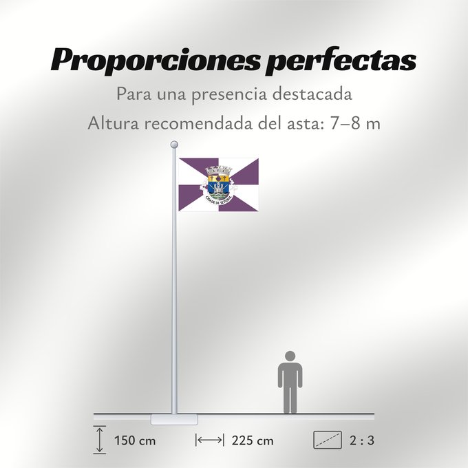 Proporciones de la bandera: Setúbal