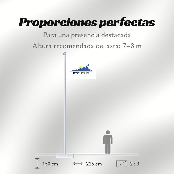 Proporciones de la bandera: Réunion