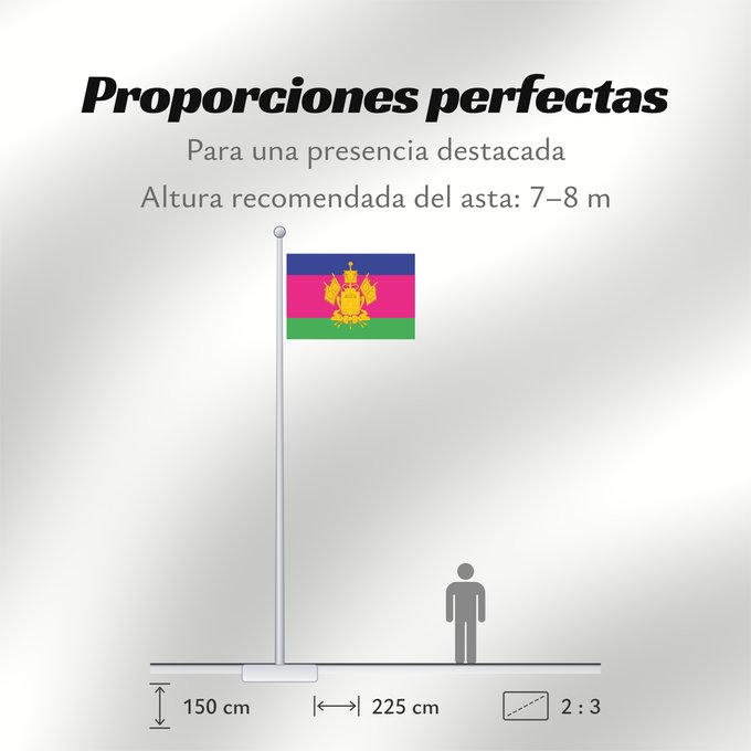 Proporciones de la bandera: Krasnodar Krai	Krasnodar Krai 	Kraï de Krasnodar	Krai de Krasnodar	Krasnodar krai	Kraj di Krasnodar