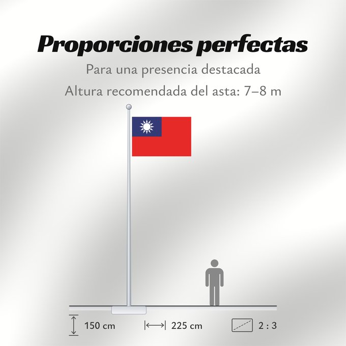 Proporciones de la bandera: Republic of China Republic of China Taiwan République de Chine República de China Republik China Taiwan Repubblica di Cina Republiek China República da China Republiki Chińskiej Lýðveldi Postaulín Flagg علم جمهورية الصين الوطنية ཀྲུང་ཧྭ་དམངས་ཁབ དང་ལྕོག