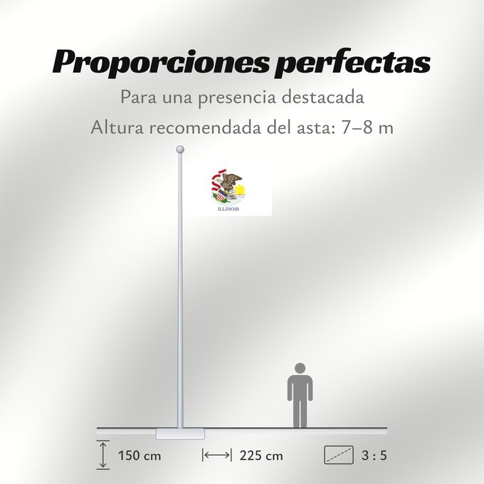 Proporciones de la bandera: Illinois