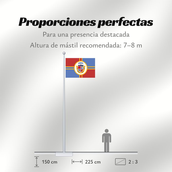 Proporciones de la bandera: Flores Department	Flores