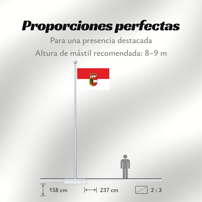 Proporciones de la bandera: Salzburg	Salzburg (state)	Salzbourg	Salzburgo	Salisburgo