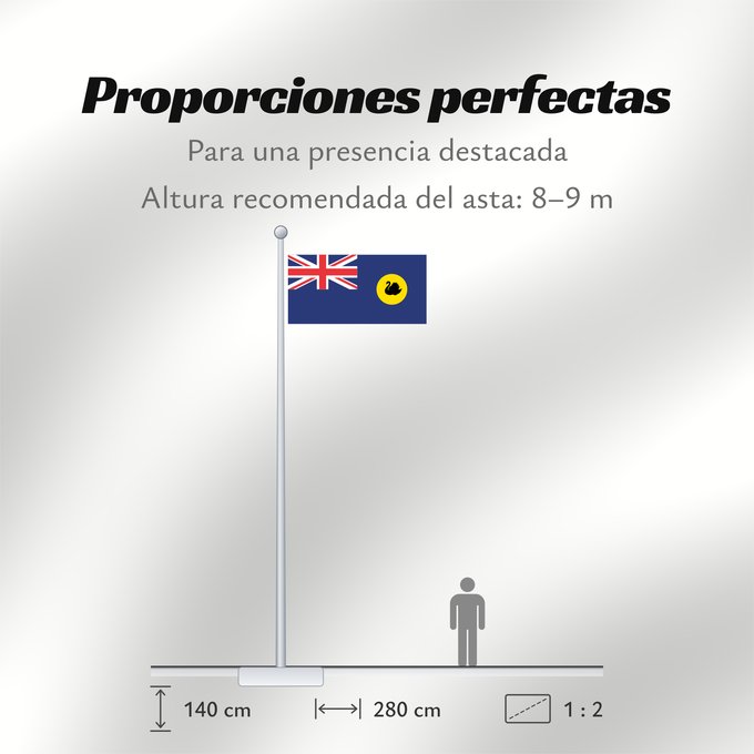 Proporciones de la bandera: Western Australia	Australie-Occidentale	Australia Occidental	Westaustralien