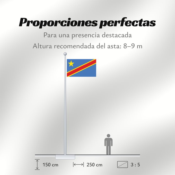 Proporciones de la bandera: Democratic Republic of the Congo	The national flag of the Democratic Republic of the Congo	La République démocratique du Congo	Rep. Dem. del Congo	Demokratischen Republik Kongo	Repubblica Democratica del Congo	Democratische Republiek Congo	علم جمهورية الك