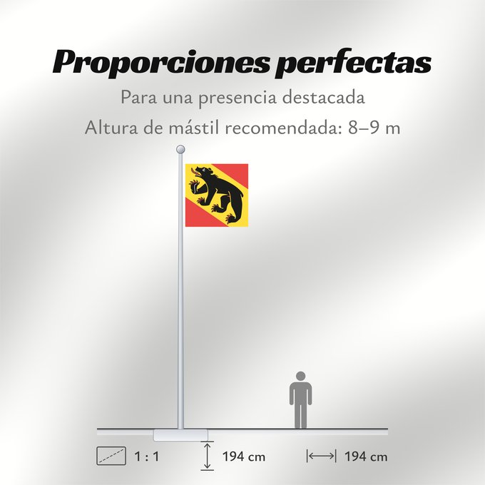 Proporciones de la bandera: Canton of Bern Bern Canton de Berne Kantons Bern Berna Banniel Kanton Bern