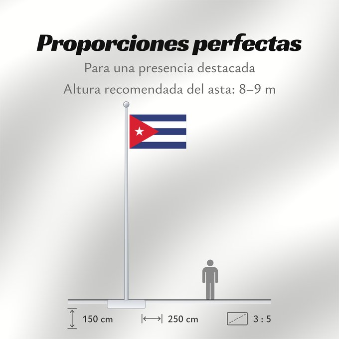 Proporciones de la bandera: Cuba	Kuba	علم كوبا	Banniel Cuba	Kubo	پرچم کوبا	Kiba	Флаг Кубы	Kube	Kubas	Прапор Куби	Quốc kỳ Cuba	​古巴国旗