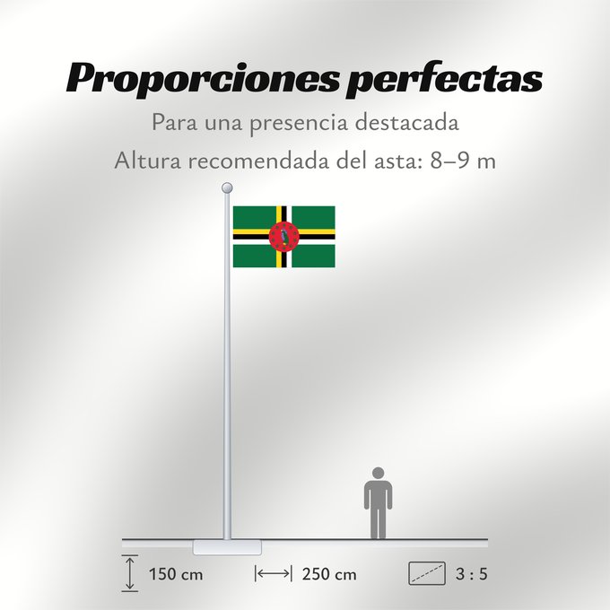 Proporciones de la bandera: Dominica	 Dominique	Dominica lipp	Dominican	ドミニカ国の国旗	Флаг Доминики	Dominike	Dominicas