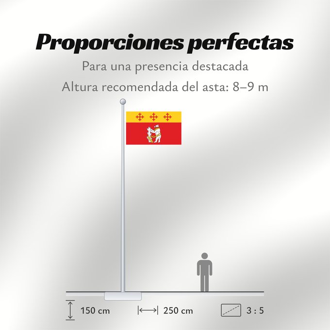 Proporciones de la bandera: Warwickshire