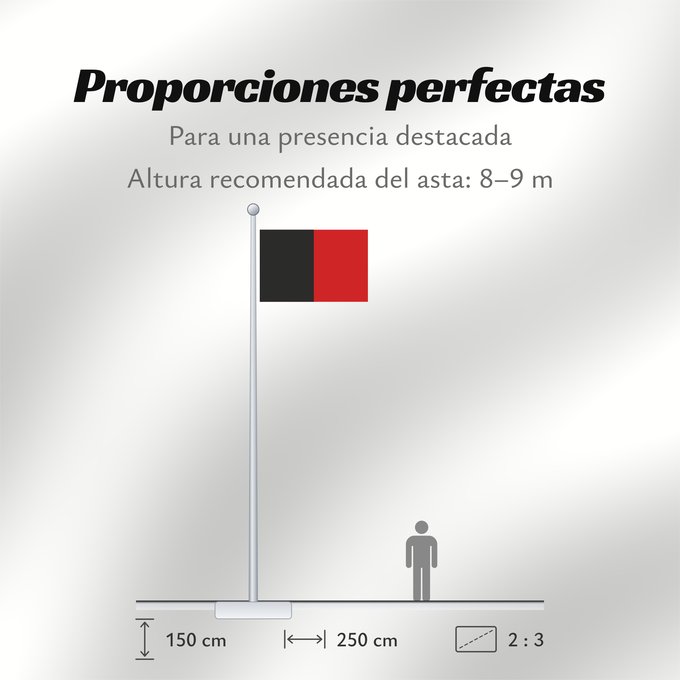 Proporciones de la bandera: Aosta, Aoste