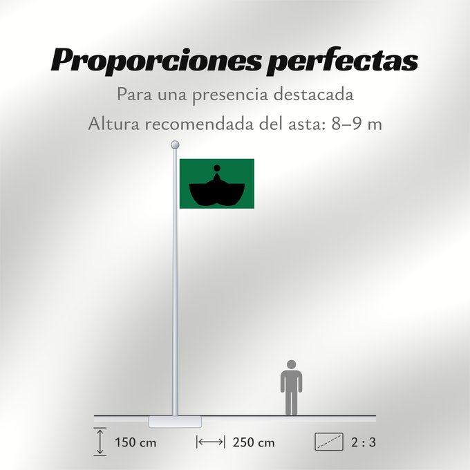 Proporciones de la bandera:  Tiba [Chiba]