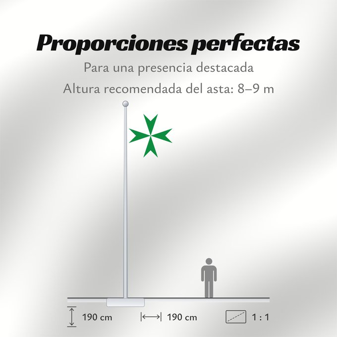 Proporciones de la bandera: Militärischer und Hospitalischer Orden des Heiligen Lazarus von Jerusalem