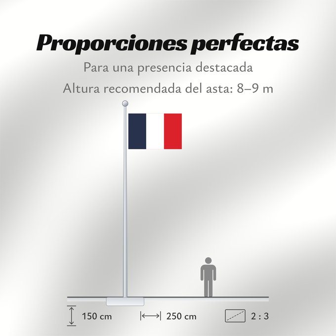 Proporciones de la bandera: Saint Martin (French part)