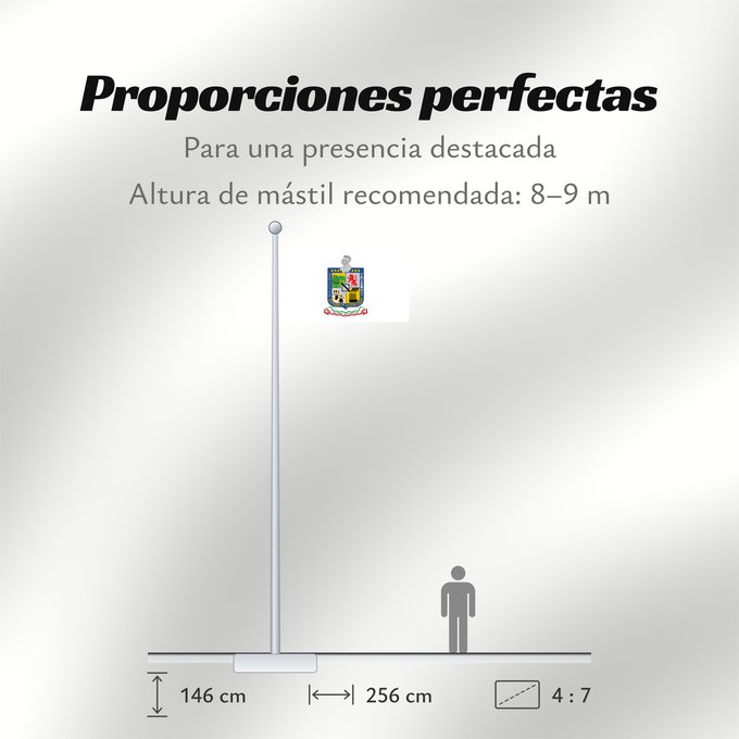 Proporciones de la bandera: Nuevo Leon	Nuevo León