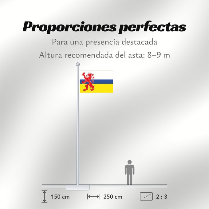Proporciones de la bandera: Limburg  Netherlands	Dutch province Limburg	Limbourg	Limburgo	Limburg	Nederlandse province Limburg