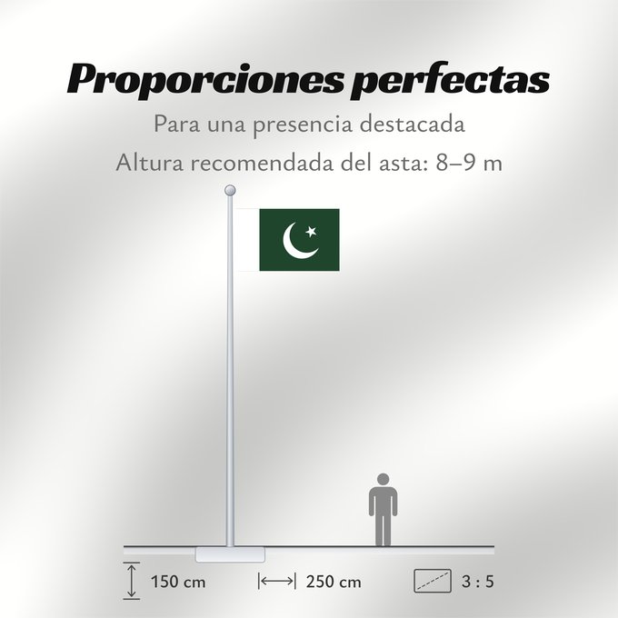 Proporciones de la bandera: Pakistan Pakistan Pakistán Paquistão علم باكستان পাকিস্তানের জাতীয় পতাকা পাকিস্তানর ফিরালহান Pakistano पाकिस्तान का ध्वज ପାକିସ୍ତାନୀ ଝଣ୍ଡା ਪਾਕਿਸਤਾਨ ਦਾ ਕੌਮੀ ਝੰਡਾ د پاکستان بيرغ Флаг Пакистана Pakistana பாக்கித்தான் கொடி Прапор Пакистану پاکستان کا پرچم