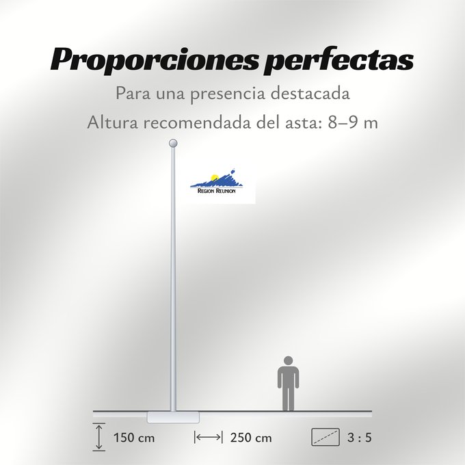 Proporciones de la bandera: Réunion