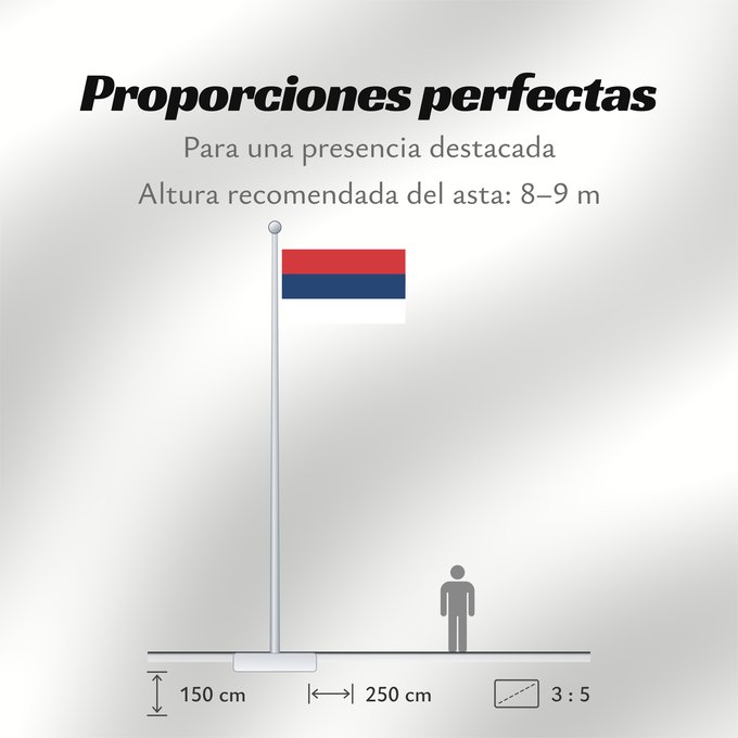 Proporciones de la bandera: Civil Flag of Serbia	Civil flag of Serbia	Serbie	Serbia	Serbien	Гражданско знаме на Сърбия	Народна застава Србије	Narodna zastava Srbije	Nemzeti zászló szerbia	Народный  гражданский  флаг Сербии	Srbská národná vlajka	Kombëtar i Serbisë