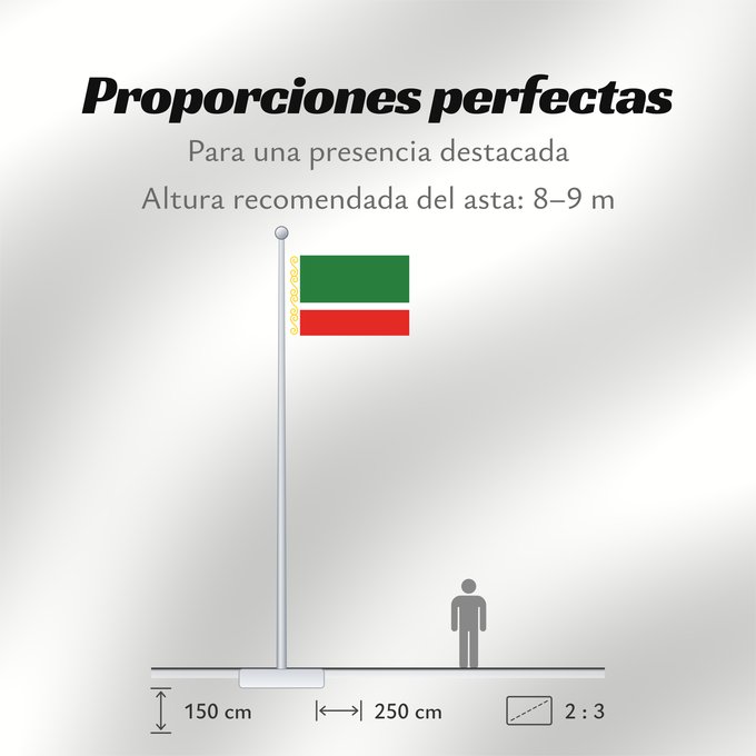 Proporciones de la bandera: Chechen Republic	Chechenia	Tschetschenische	Cecenia	Байракх Нохчийн Республикан	Флаг Чеченской Республики	Парчами Ҷумҳурии Чеченистон	Стяг Чеченської Республіки Російської Федерації