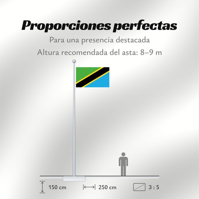 Proporciones de la bandera: Tanzania Tanzania, United Republic of Tanzanie Tansania, Vereinigte Republik