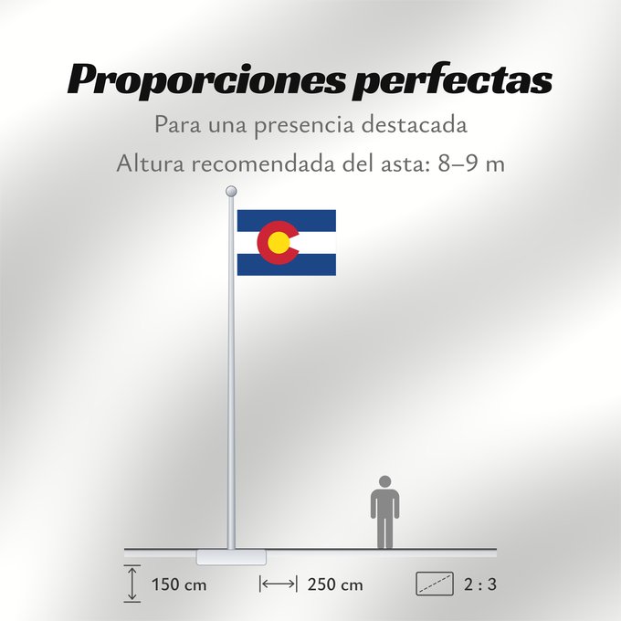 Proporciones de la bandera: Colorado Colorado designed by Andrew Carlisle Carson ᎧᎶᏩᏓ ᎦᏓᏘ Ka hae Kololako Colorati Dibé nitsa hahoodzo bidah naatʼaʼí Флаг Колорадо Američke savezne države Kolorado