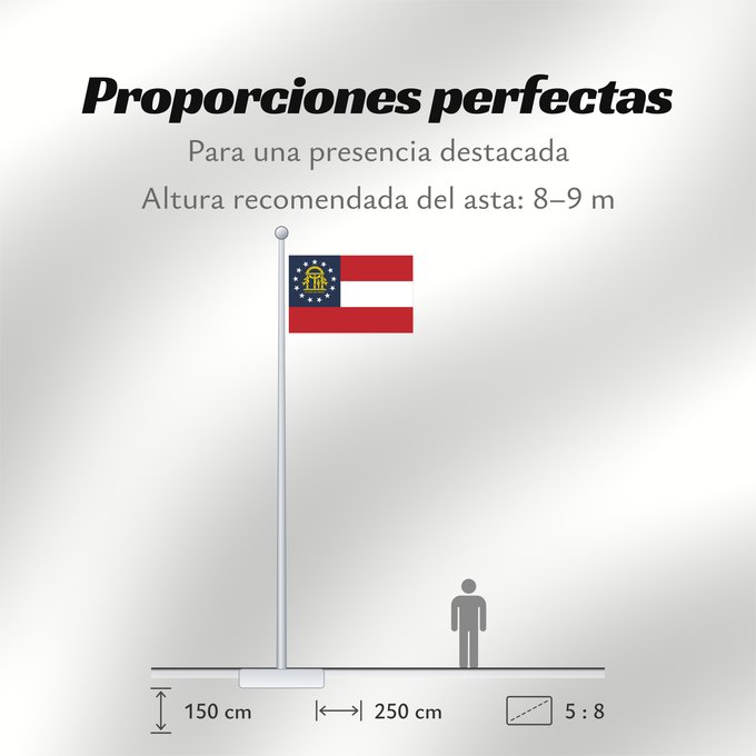 Proporciones de la bandera: State of Georgia	Georgia