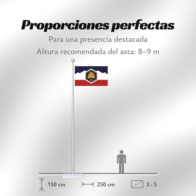 Proporciones de la bandera: Utah	Utah  2024-present