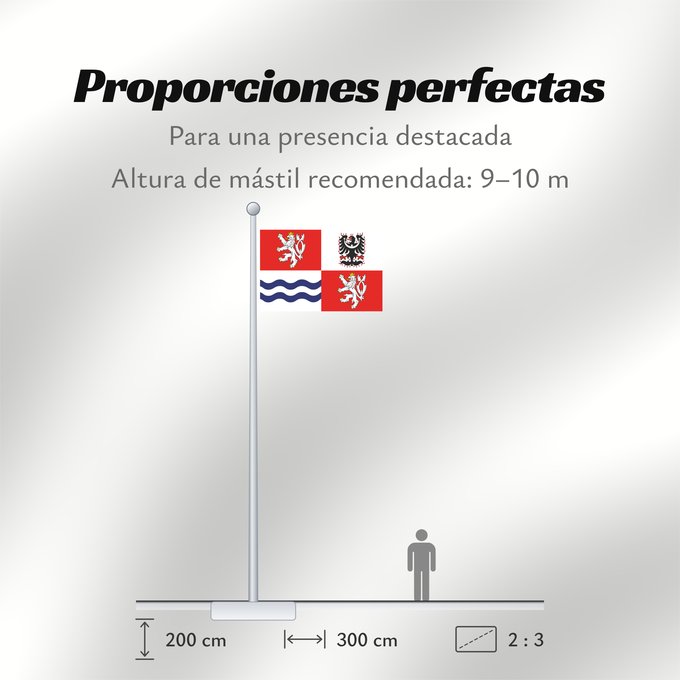 Proporciones de la bandera: Central Bohemian Region Région de Bohême centrale Región de Bohemia Central Mittelböhmische Region