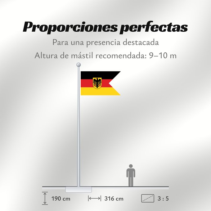 Proporciones de la bandera: German Consular Ensign