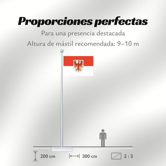 Proporciones de la bandera: Brandenburg Brandebourg Brandeburgo