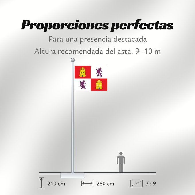 Proporciones de la bandera: Castile and León Autonomous community of Castile and León Castille-et-León Comunidad autónoma de Castilla y León Kastilien und León Castiglia e León