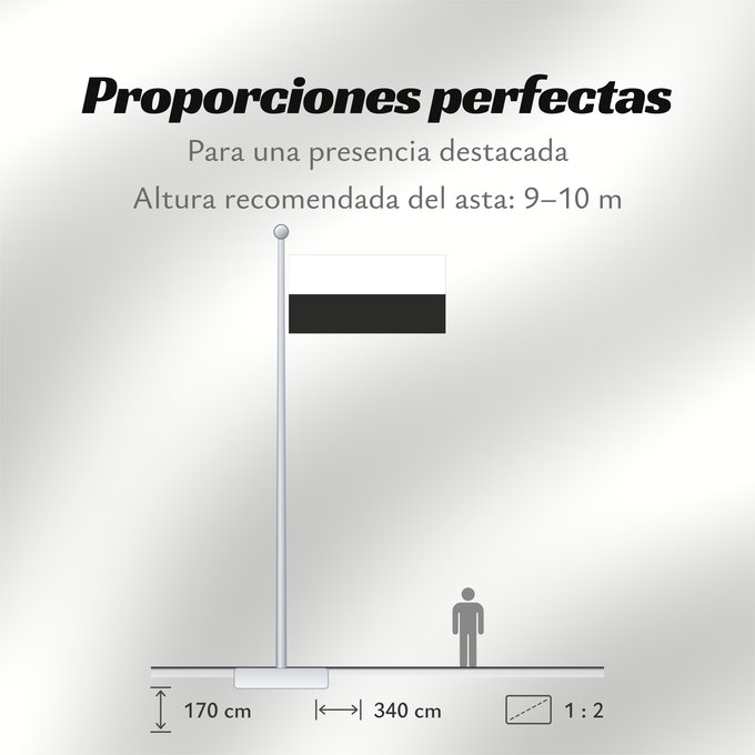 Proporciones de la bandera: Pahang Pahang Pahang, Malaysia