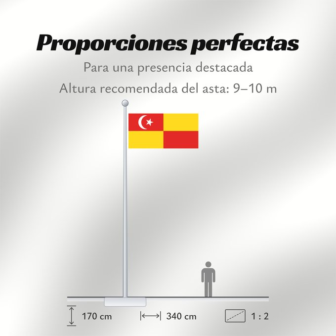 Proporciones de la bandera: Selangor	Selangor 	Malaysian state Selangor
