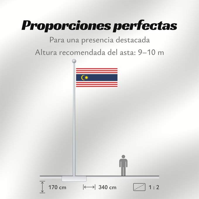 Proporciones de la bandera: Kuala Lumpur, Malaysia Kuala Lumpur Kuala Lumpur, Federal Territory, in Malaysia